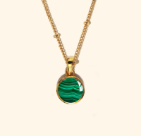 Shependence สร้อยคอหินมาลาไคต์ (Genuine Malachite Necklace)