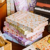 JIANQI 100 pcs Vintage Background Paper Floral Paper DIY Scrapbooking Collage Stationery Decor Diary Craft Material Set