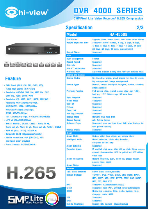 เครื่องบันทึก-dvr-hi-view-รุ่น-ha-45508-8chanel