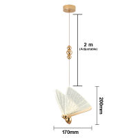 Butterfly Led pendant Lights Indoor Lighting Nordic Hanging Lamp Bedside Staircase Home Modern Bedroom Art pendente iluminação