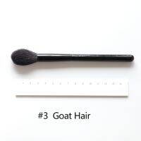 Ovw Dlh Undyed Goat Hair Fluffy Soft Blusher Up Brush Highlight Brush Black Handle Essentias Maquillaje Profesional