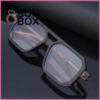 SUN BOX ทันสมัยและทันสมัย 400 uV แว่นตาสำหรับแว่นตา เสือดาวลายเสือดาว แว่นกันแดดของผู้หญิง เฉดสีของผู้ชาย แว่นตากันแดดสำหรับผู้หญิง สะพานคู่