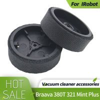 2ชิ้นเปลี่ยนชิ้นส่วนหุ่นยนต์ถูพื้นล้อสำหรับ IRobot ava 380T 321 Mint Plus