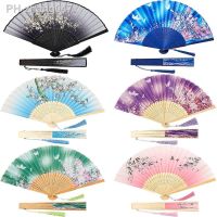 1pcs Vintage Style Silk Chinese Folding Fan Chinese Japanese Pattern Art Craft Gift Home Decoration Ornaments Dance Hand Fan