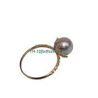 bdfszer 012A 925 silver Japanese akoya seawater pearl ring simple exquisite round flawless extremely bright small light bulb as a gift