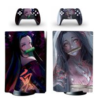 Demon Slayer kamado nezuko PS5 Disc Sticker Decal Cover for PlayStation 5 Console and 2 Controllers PS5 Disk Skin Vinyl