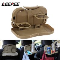 hot！【DT】◆  Car Back Table Drink Food Cup Tray Holder Desk Trash Bin Storage Interior Accessories