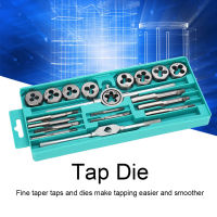 【ลดล้างสต๊อก】20 pcs เมตริกด้าย Tap Die ชุดโลหะผสมแบบพกพาความแข็งสูง Tap Die Hand เครื่องมือ Set