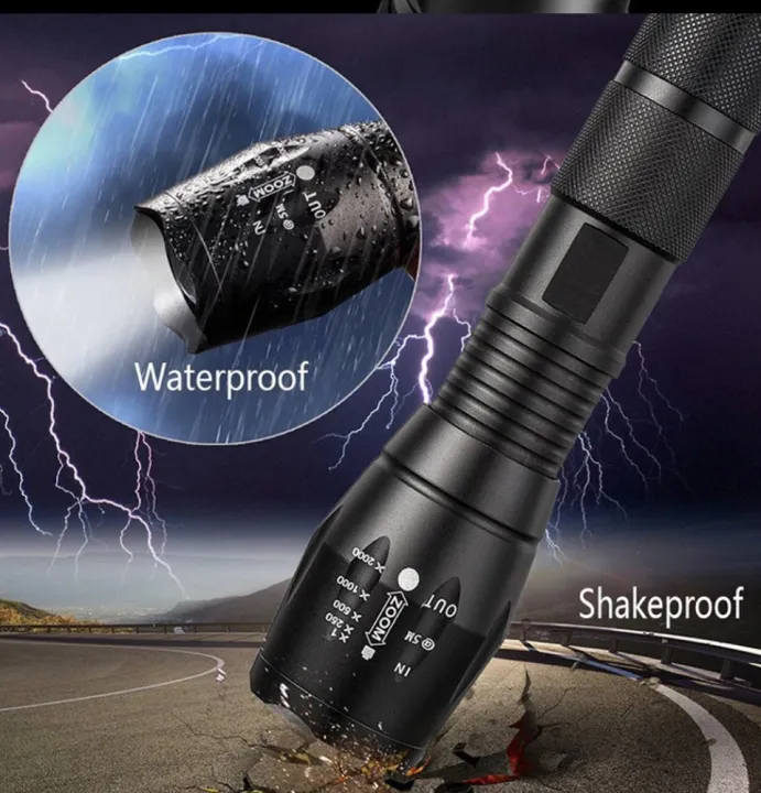 Tactical Flashlight Taclight Rechargeable Flashlights Complete Set with
