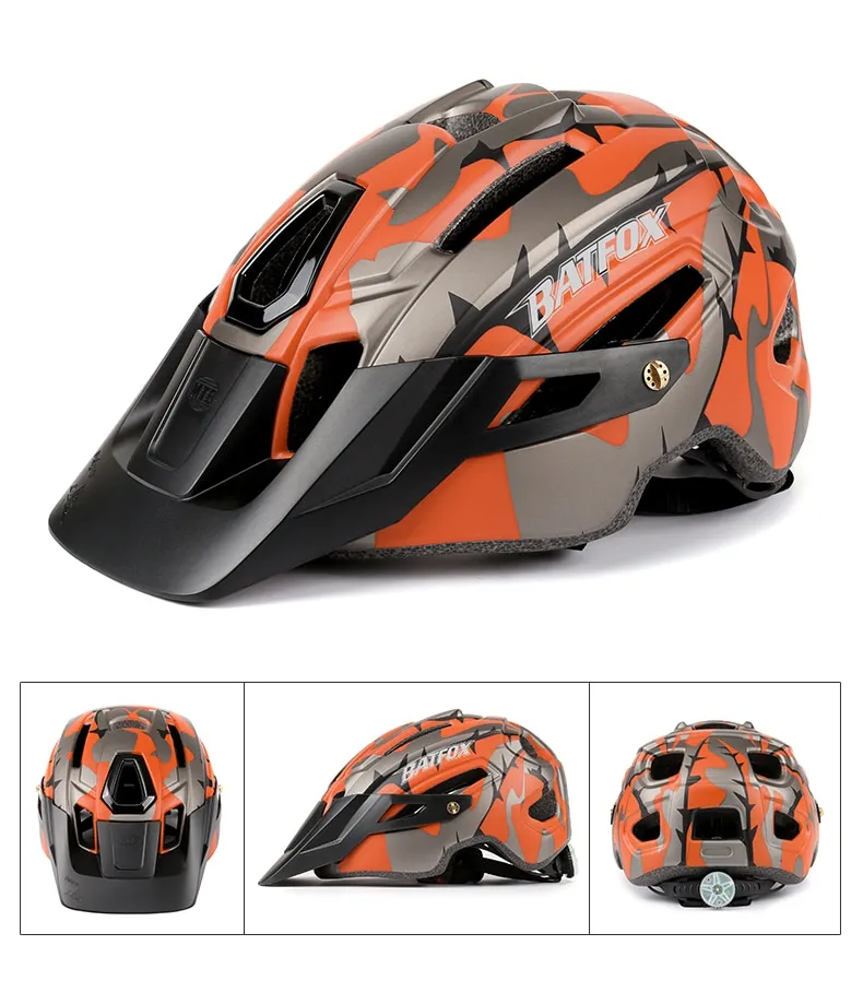 BATFOX Bicycle Helmet OFF-ROAD Casco Ciclismo Bicicleta Trail XC MTB  All-terrain PC Bike Helmet MTB Mountain Bike Cycling Helmet