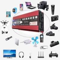 12V 3000W อินเวอร์เตอร์ 12V to 220V Portable Smart Power Inverter Suoer 12V 220V ดัดแปลง Sine Wave 3000 วัตต์อินเวอร์เตอร์ไฟฟ้า Inverter3500W อินเวอร์เตอร์โซล่าเซลล์