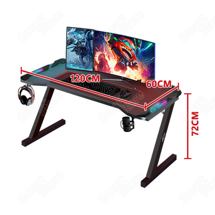 smartstore-โต๊ะ-โต๊ะคอมพิเตอร์-โต๊ะเกมมิ่ง-gaming-table-โต๊ะคอม-โต๊ะคอมพิวเตอร์-rgb-โต๊ะเกม-โต๊ะทำงาน-โต๊ะคอมเกมมิ่ง-มีไฟ-rgb-มีรูปทรงขาz-มีไฟ-ledสวย