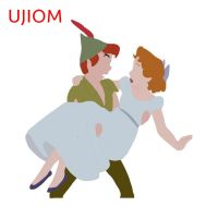 UJIOM 13cm x 12.2cm Peter Pan Wall Stickers Vinyl Living Room Decals Occlusion Scratch Laptop Bathroom House Decoration