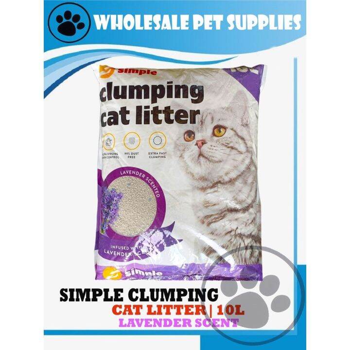 SIMPLE CLUMPING Cat Litter (LAVENDER Scent) 10L Lazada PH