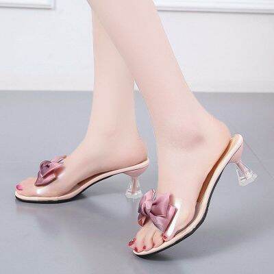 ☫●☇ Half-Drag High Heels Temperament Little Fragrant Style Female Sandals