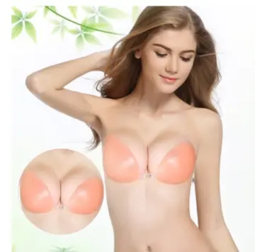 Women Nude Bra Skin Strapless Invisible Bra Sexy Lingerie Non Slip Super  Push Up Gathered Comfortable