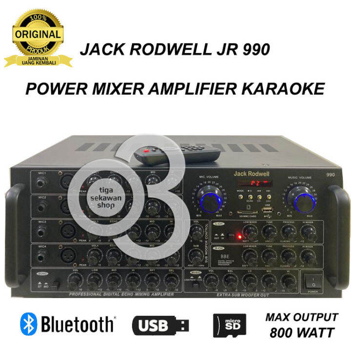 POWER AMPLIFIER JACK RODWELL JR 990 AMPLI KARAOKE MUSIK JR990 BLUETOOTH