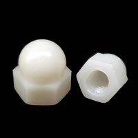 10pcs M3 M4 M5 Nylon nuts water resistant preservative cover type nut insulation muffs plastic muff sleeve white thread Nails  Screws Fasteners