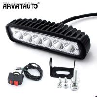 1pcs LED Work Light Bar 18W For Motorcycle Car Truck Boat Tractor Working Light Off Road Work Lamp Motorbike Driving LED Lights