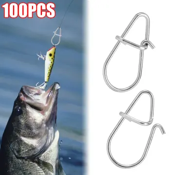 100pcs Cork Fishing Rolling Swivel Stainless Steel Fishing Swivel Snap  Connector