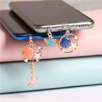 Starfish Shell Dust Plug Charm Kawaii Charge Port Plug For iPhone Type C 3.5MM Jack Anti Dust Cap Cute Dust Protection Stopper