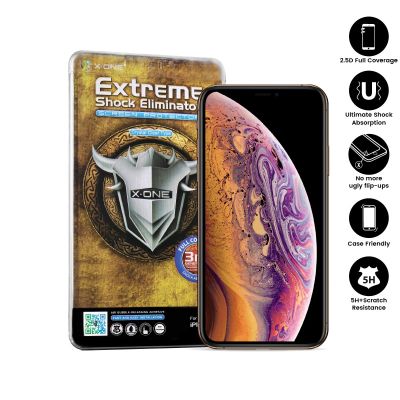 Apple iPhone Xs X-One Full Coverage Extreme Shock Eliminator ( 3rd 3) Clear Screen Protector