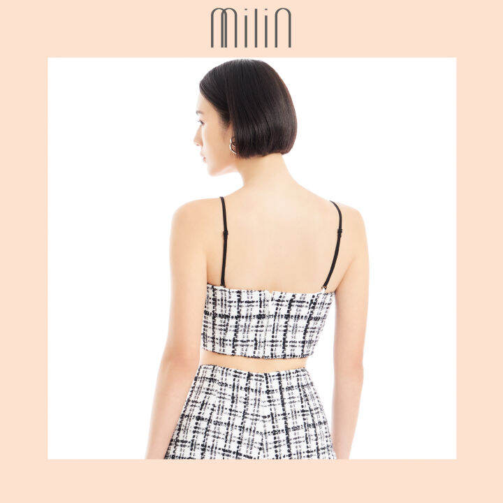 milin-tweed-cropped-tube-top-เสื้อเกาะอกผ้าทวีด-adapt-tube-top