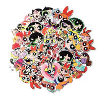 50 Pcs Powerpuff Girlsสติกเกอร์ลายอะนิเมะเครื่องเขียนนักเรียนการ์ตูนเด็กของเล่นสติกเกอร์สำหรับขวดโทรศัพท์รถจักรยานยนต์คริสต์มาสปีใหม่ของขวัญหญิง