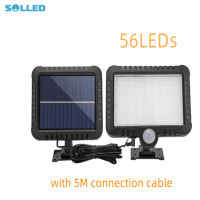 SOLLED 100/120ซัง Led พลังงานแสงอาทิตย์โคมไฟติดผนังแสงกลางแจ้งโรงรถการรักษาความปลอดภัยโคมไฟ Pir Motion Sensor ตกแต่งสวนสปอตไล