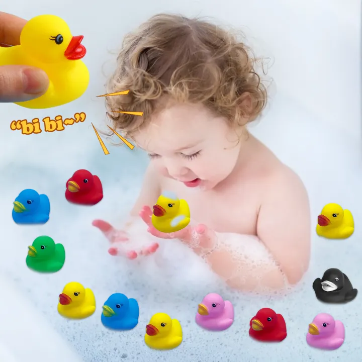Duck Bath Toy 50 Pcs Assorted Ducks for Kids Sensory Play Stress Relief