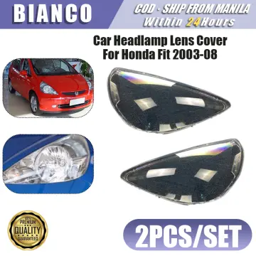 For Honda Fit Hatchback 2009-2011 Pair of Car Headlight Lens Cover  Transparent