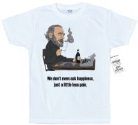 Charles Bukowski T ออกแบบเสื้อวัยรุ่นฝ้ายธรรมชาติพิมพ์ชายรอบคอแฟชั่นเสื้อ T Hipster TeeS-5XL