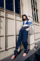 Niyom Jeans : รุ่น 8579.1 กางเกงยีนส์ ทรงมัมเอวสูง