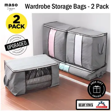 Large Capacity Clothes Storage Bag Clear Window Blanket Bag Thick