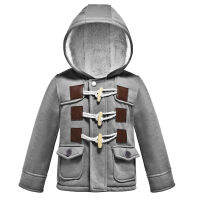 Baby Boys Jacket Autumn Winter Warm Cotton Kids Jacket Leisure Zipper Three-Breasted Buckle Hooded Coat 1-5 Year Old Kid Clothes