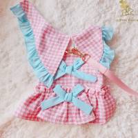 Glitter Pooch Harness ชุดรัดอก สายจูง เสื้อผ้า สุนัข, หมา, แมว, สัตว์เลี้ยง พร้อม สายจูง รุ่น Pearly Pinkophile