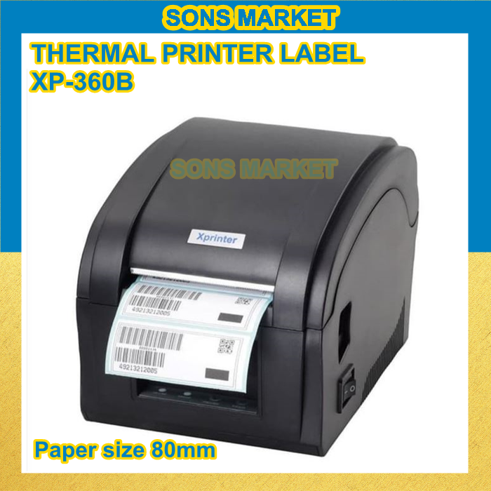 PRINTER THERMAL LABEL STIKER XPRINTER XP-360B BARCODE USB ORIGINAL ...