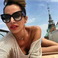 2023 New Tom Fashion Brand Designer Cat Eye Women Sunglasses Female Gradient Points Sun Glasses Big Oculos feminino de sol UV400 Cycling Sunglasses