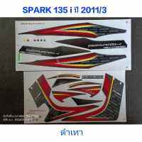 สติ๊กเกอร์  SPARK 135 I สีแดงขาวดำ ปี 2011 รุ่น 3