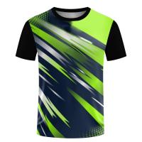 Mens Quick Drying T-shirt Summer Customized Competition Uniform Ultra Thin Fitness Running Clothing Womens Badminton Train Top