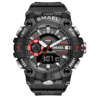 SMAEL 50M Waterproof Watch 8040 LED Light Digital Watches Mens Sports Alarm Quartz Dual Time Military Wristwatches Reloj Hombre