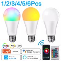 【cartoon】15/18W WiFi หลอดไฟอัจฉริยะ Alexa E27 RGB หลอดไฟ LED สีขาวหรี่แสงได้ Magic Bulb พร้อม Smart Life APPVoice Control สำหรับ Google Home