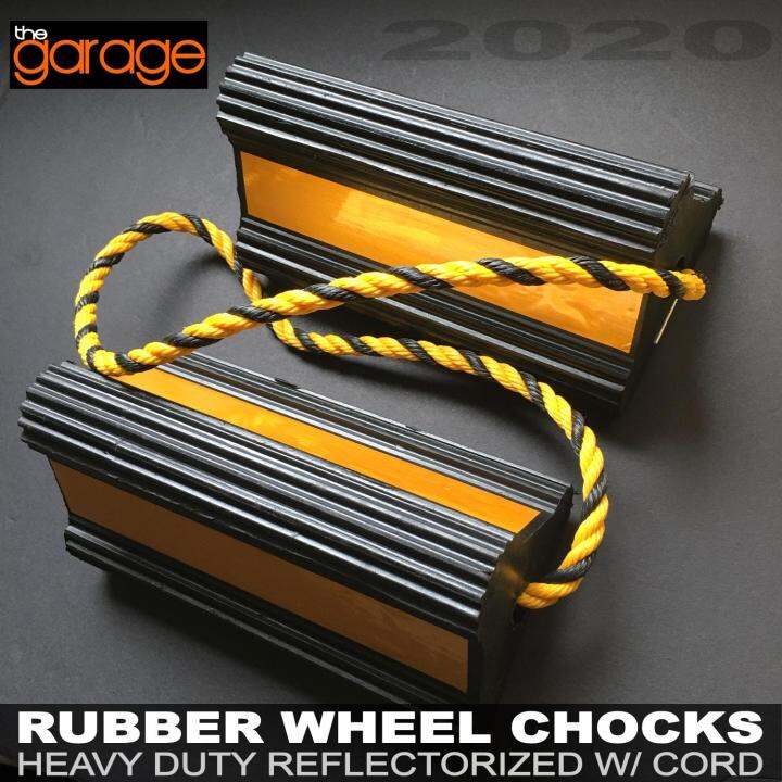 The Garage RUBBER WHEEL CHOCKS , Tire Chocks , Wheel Stopper, Truck