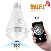 960P 1.3MP HD 360 ° Panoramic WiFi DVR กล้อง หลอดไฟการตรวจสอบระยะไกล Smart Security Cam