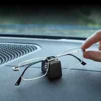 Car Mounted Glasses Holder Car Instrument Panel Organize Storage Alloy Myopia Glasses Sunglasses Holder Easy To Access And Place Eyewear case