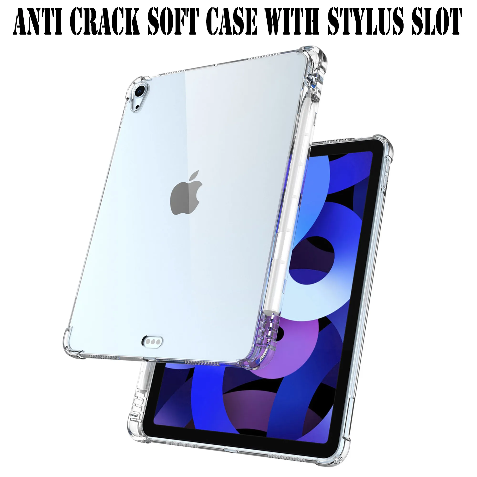 Apple iPad 5 6 7 8 9 iPad Mini 1 2 3 4 5 6 iPad Air 1 2 3 4 5 iPad Pro 9.7  2016 2017 2018 iPad Pro 10.5 2017 iPad Pro 11 2020 Clear Anti Crack Case  Stylus Slot | Lazada Indonesia