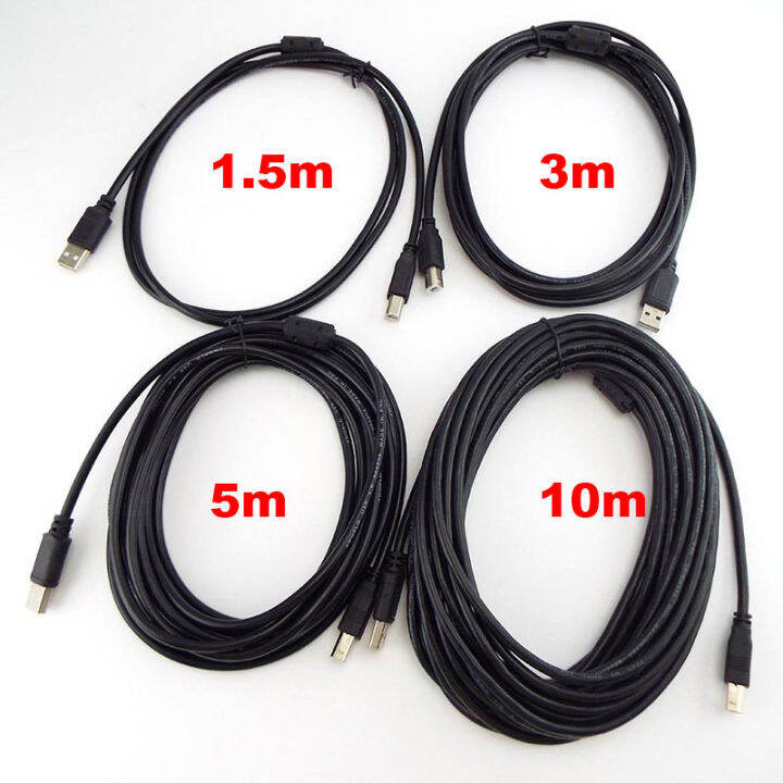 Allan Printer Cable 15m3m5m10m Usb A Male To Usb B Male Printer Wire Cable Cord Color Black 5951