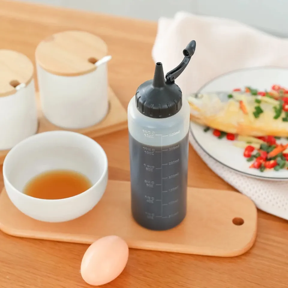 Condiment Squeeze Bottles, Empty Squirt Bottle, Leak Proof - for Ketchup, Mustard, Syrup, Sauces, Dressing, Oil, Arts & Crafts, BPA Free Plastic 