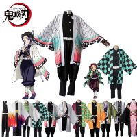 Anime Demon Slayer Cosplay Costume Kimetsu No Yaiba Zenitsu Giyu Tanjirou Kamado Nezuko Kimono Uniform Outfits Role Play Sets