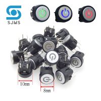 Free Shipping 6x6x8.2mm PB Push Button Switch Led Light Power Symbol Push Button Momentary Latching Computer Case Switch